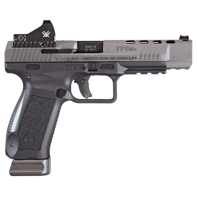 Century Arms Canik TP9SFX Tungsten &amp; Black 9mm 5.2-inch Barrel 20 Rounds with Vortex Viper Red Dot