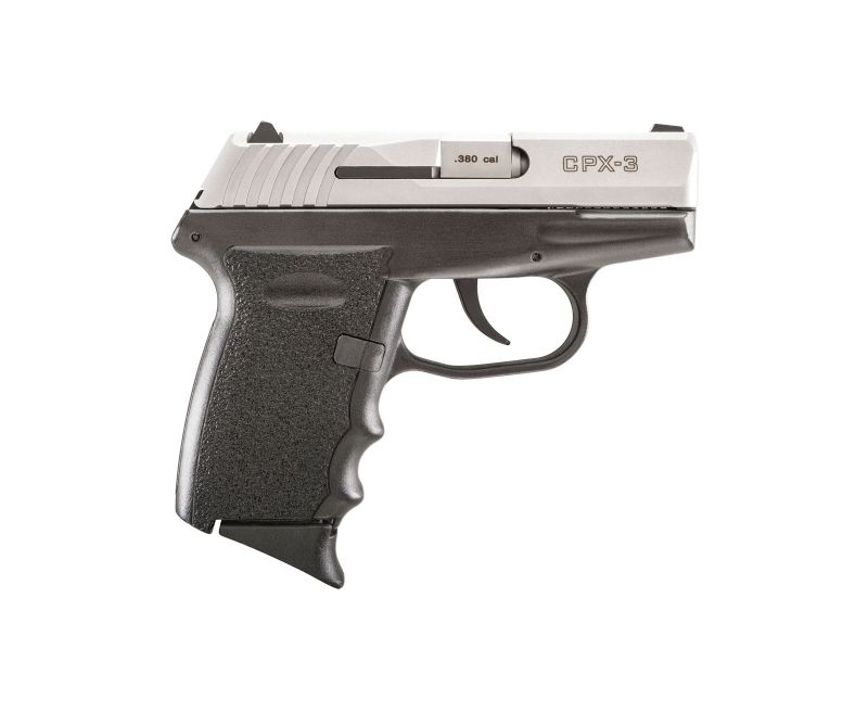 SCCY CPX-3 Pistol Stainless Bi-Tone .380 ACP 2.96″ 10 RD 3-Dot Contrast Sights